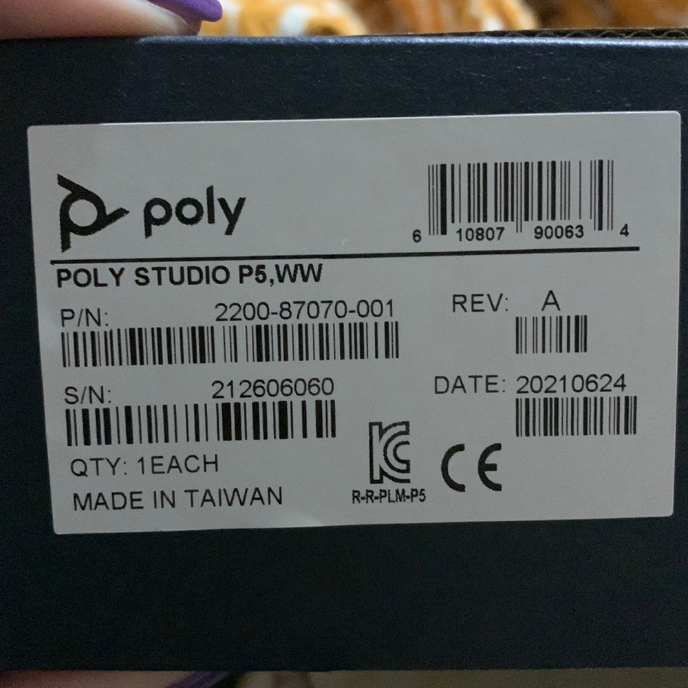 Polycom Studio P5 HD Webcam Zoom Video Conference Meetings